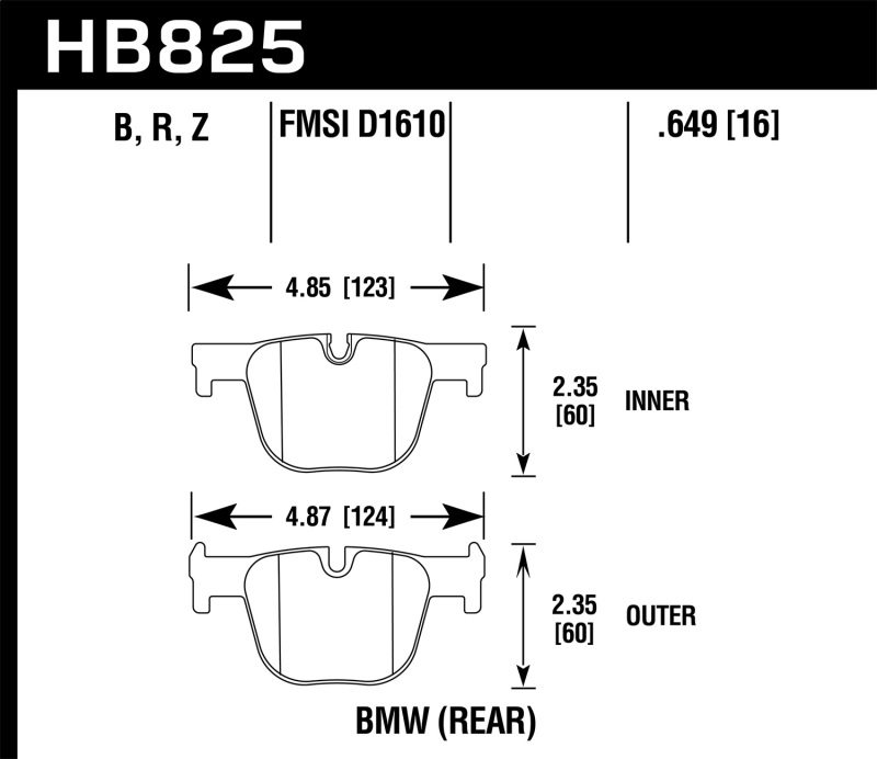 BMW 3 Series Brake Pads - Rear - Hawk Performance - HPS 5.0 - `13-`15 BMW 3 Series Brake Pads - Rear - Hawk Performance - HPS 5.0 - `13-`15